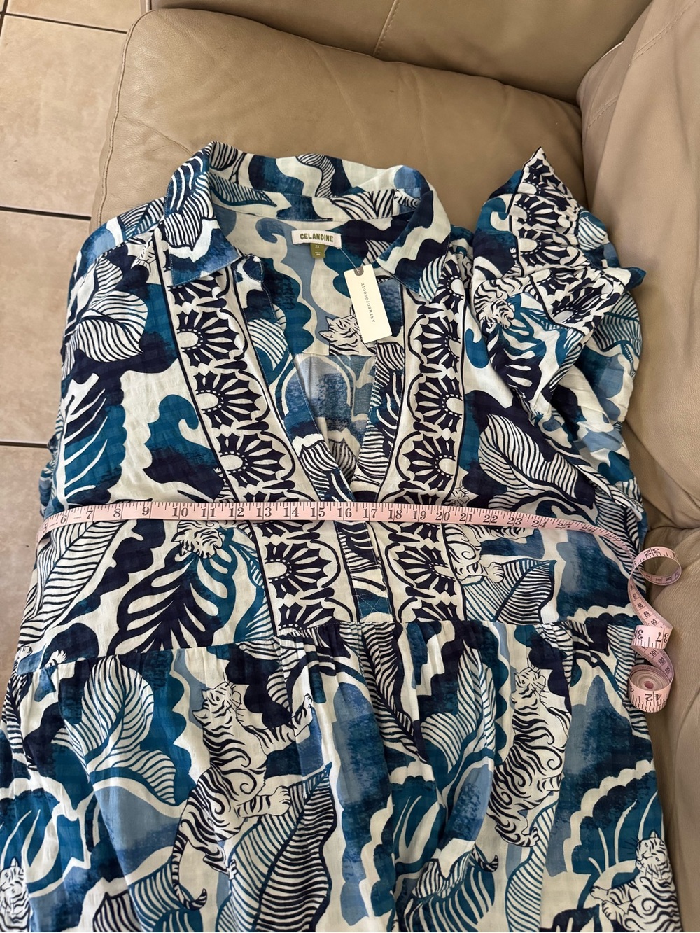 Anthro The Carolita Printed Tiered Shirt
Dress by Celandine. Size 2X. MSRP $128 - Picture 14 of 17